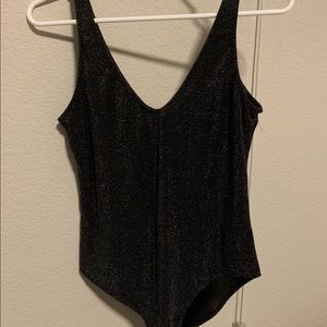 black sparkly bodysuit